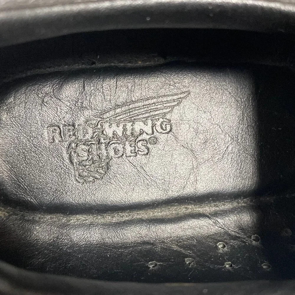 RED WING Steel Toe Slip-On Electrical Hazard Black Leather Loafer 6646 Size 7 EE